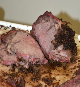 Attendees were served prime rib slices for sandwiches at the barbecue town hall meeting recently at Texas A&M University in College Station. (Texas A&M AgriLife Extension Service photo by Blair Fannin)