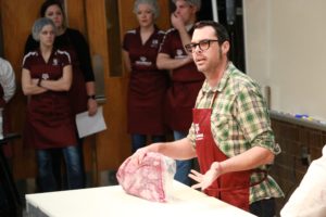 Aaron Franklin of Franklin’s Barbecue in Austin, discusses brisket cuts. (Photo by Dr. Jeff Savell)