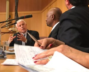 Rabi Mohtar in conversation with Seleshi Bekele Awulachew of the Ministry of Water in Ethiopia.