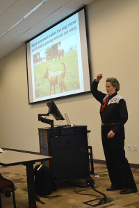 Temple Grandin speaking about humane handling.