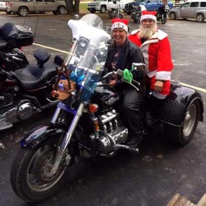 Mrs. Becky and Santa Claus the Toy Run in Dec. 2013.