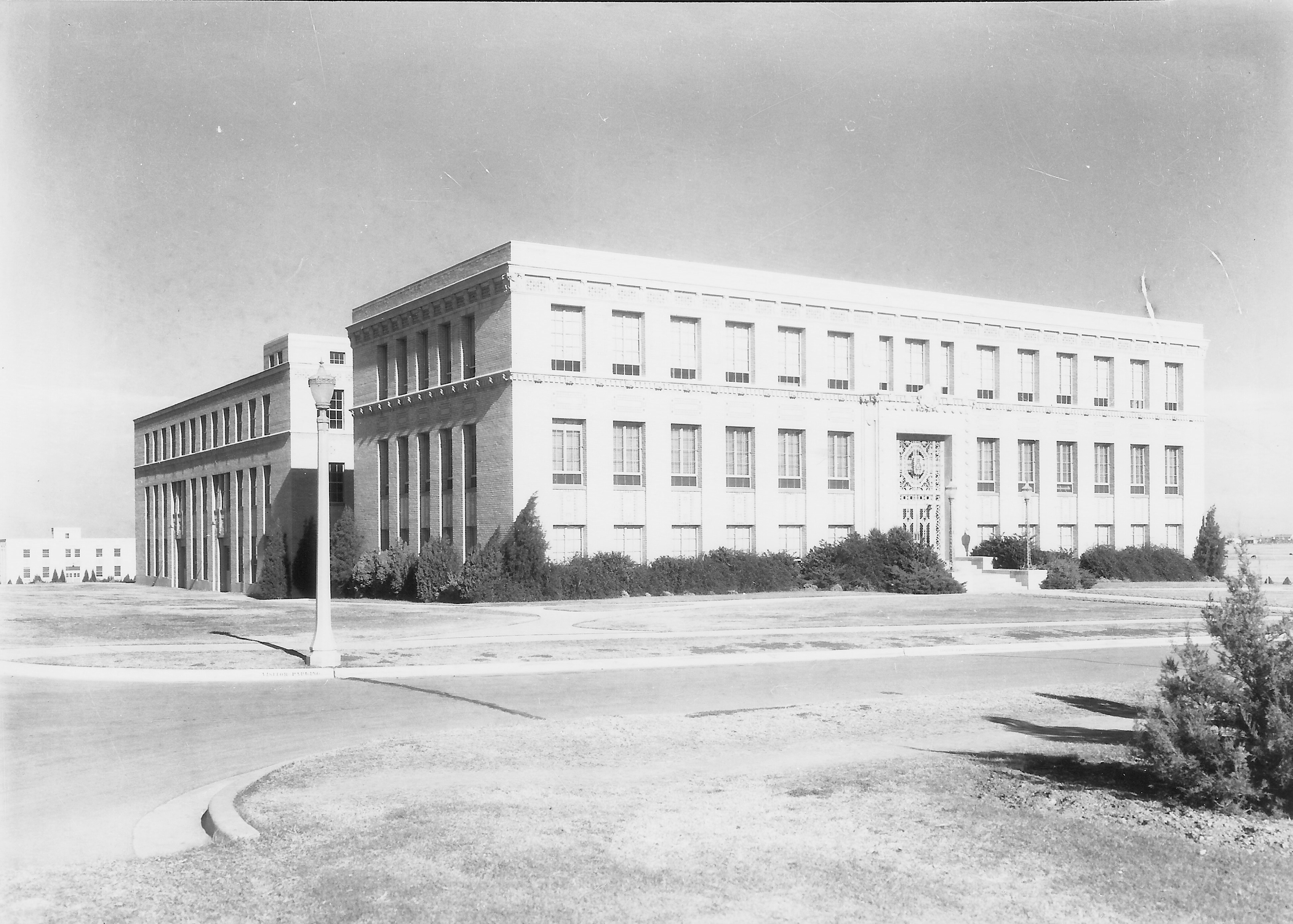 The Agricultural Engineering Building as it appeared in 1937, shortly after construction in 1933.