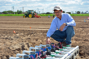 Dr. Juan Enciso, a Texas A&M AgriLife Research water engineer at Weslaco, is an organizer of the upcoming crop irrigation program. (AgriLife Extension photo by Rod Santa Ana)