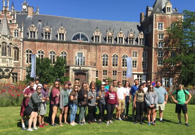 2019 Belgium Study Abroad Group Visiting Arenberg Castle