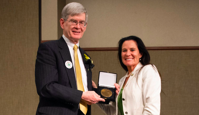 Former Department Head Honored by Alma Mater for Exceptional Efforts