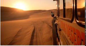 The 4X4 drives through the Namib Desert on a designated path so as to not disturb the delicate ecosystem and dune structure surrounding it. Tours are given throughout the year to educate tourists and students on the preservation of the desert and its wildlife.