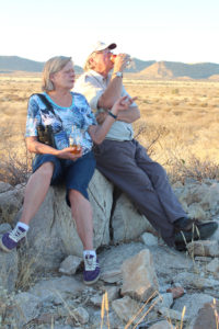 Dr. and Mrs. Herbert Schneider on Farm Habis in Namibia. This farm has been owned by the Schneider family since 1949.