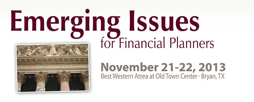 Emerging Issues for Financial Planners: Nov. 21-22