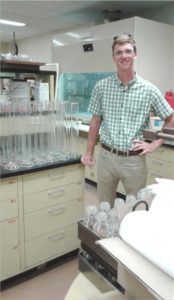 David Bryant in the USDA soil lab.