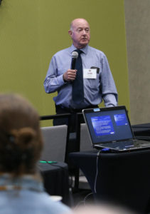 Dr. Sam Feagley speaking at the Surface Mine Reclamation workshop.