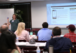 Dr. Jennifer Zoller in Ranch Management University classroom
