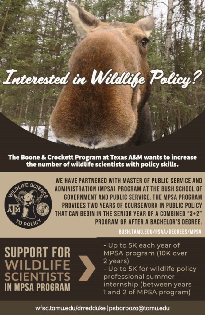 Funding Resources for Students - Wildlife and Fisheries Sciences